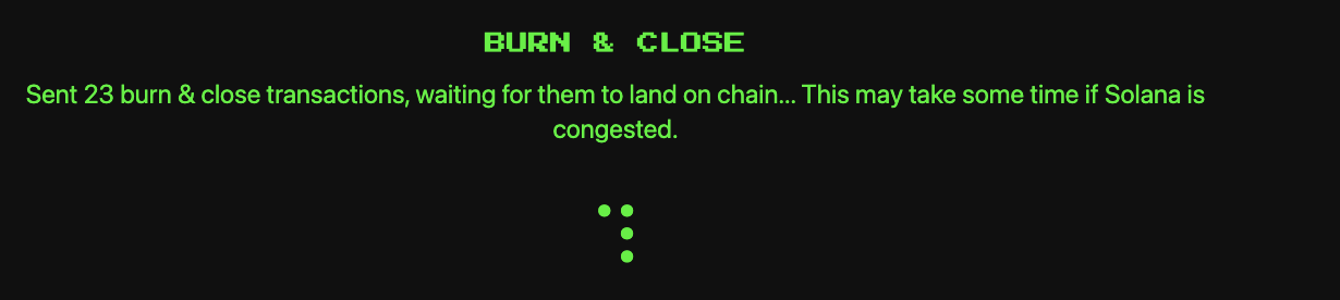 Burn Process Screenshot