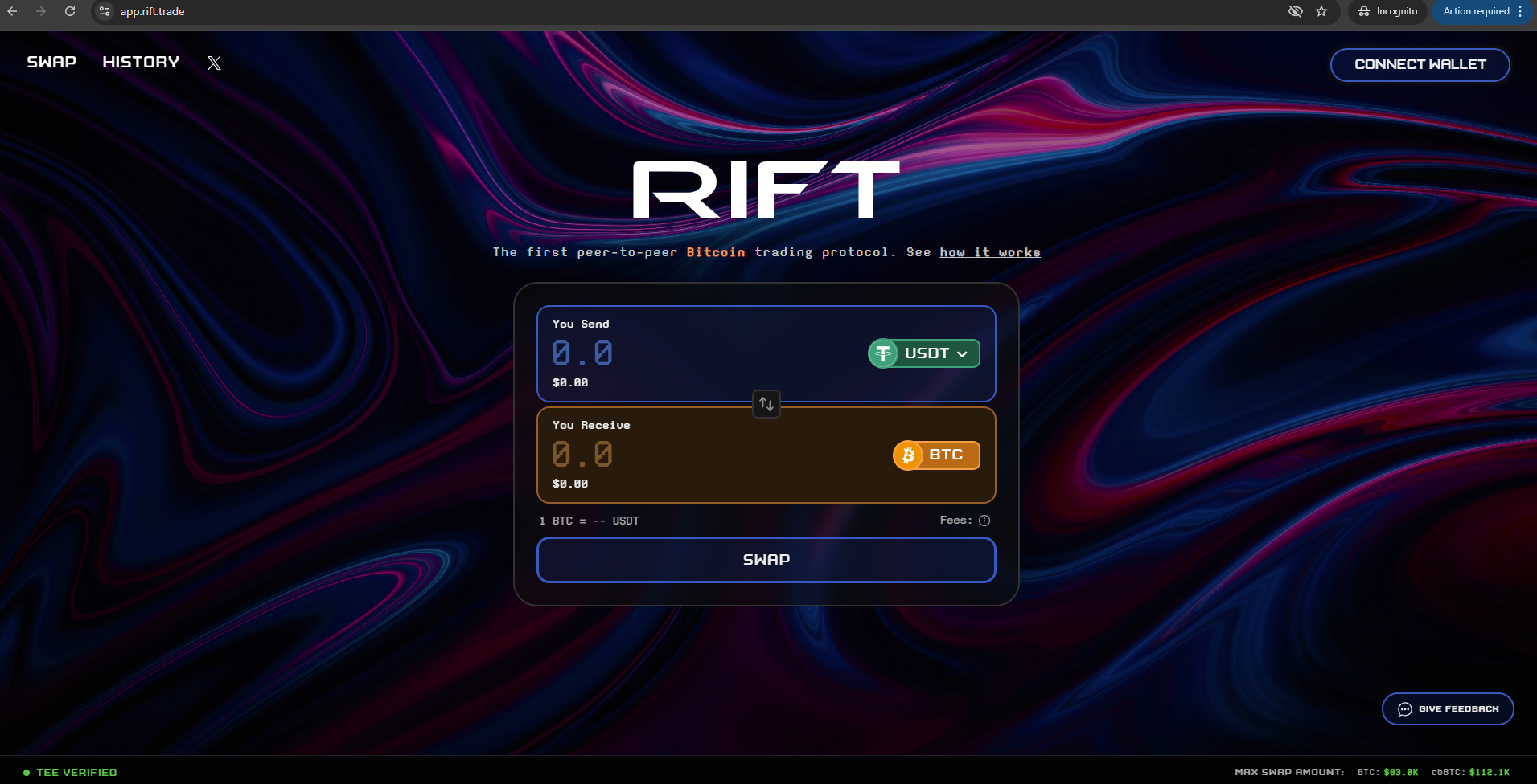 Rift Interface Screenshot